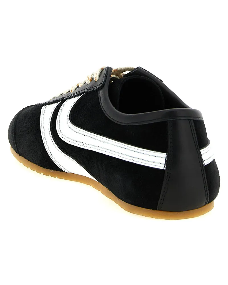 Dries van Noten Suede and Leather Colorblock Sneaker — Black Black