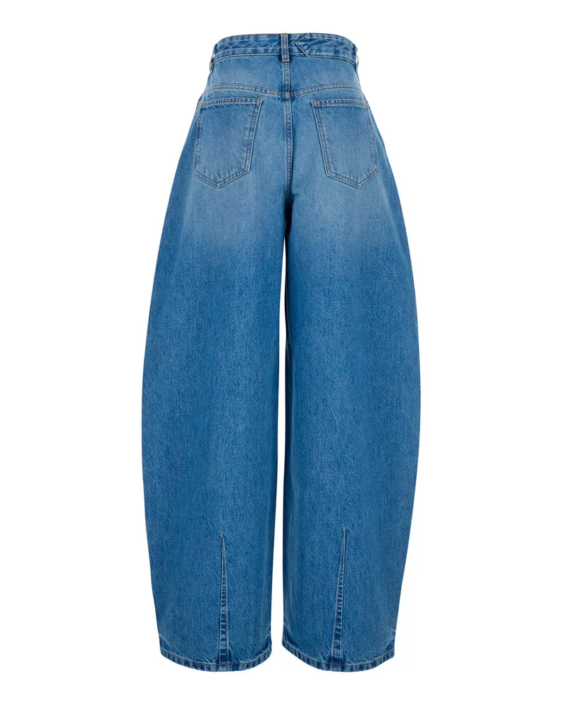 Jacquemus Women's Jeans Le De-Nimes Ovalo Blue Cotton Blue