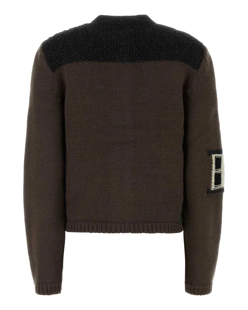 J.W.Anderson Women Brown Wool Cardigan Chestnut Sheep Polo T-shirts And Polos Brown