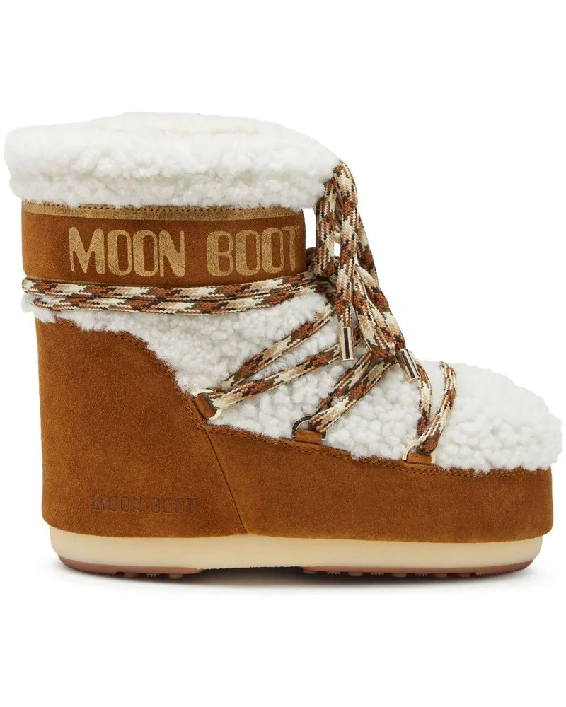 Moon Boot Women's Lab69 Icon Low Cognac - White Sheepskin Cognac