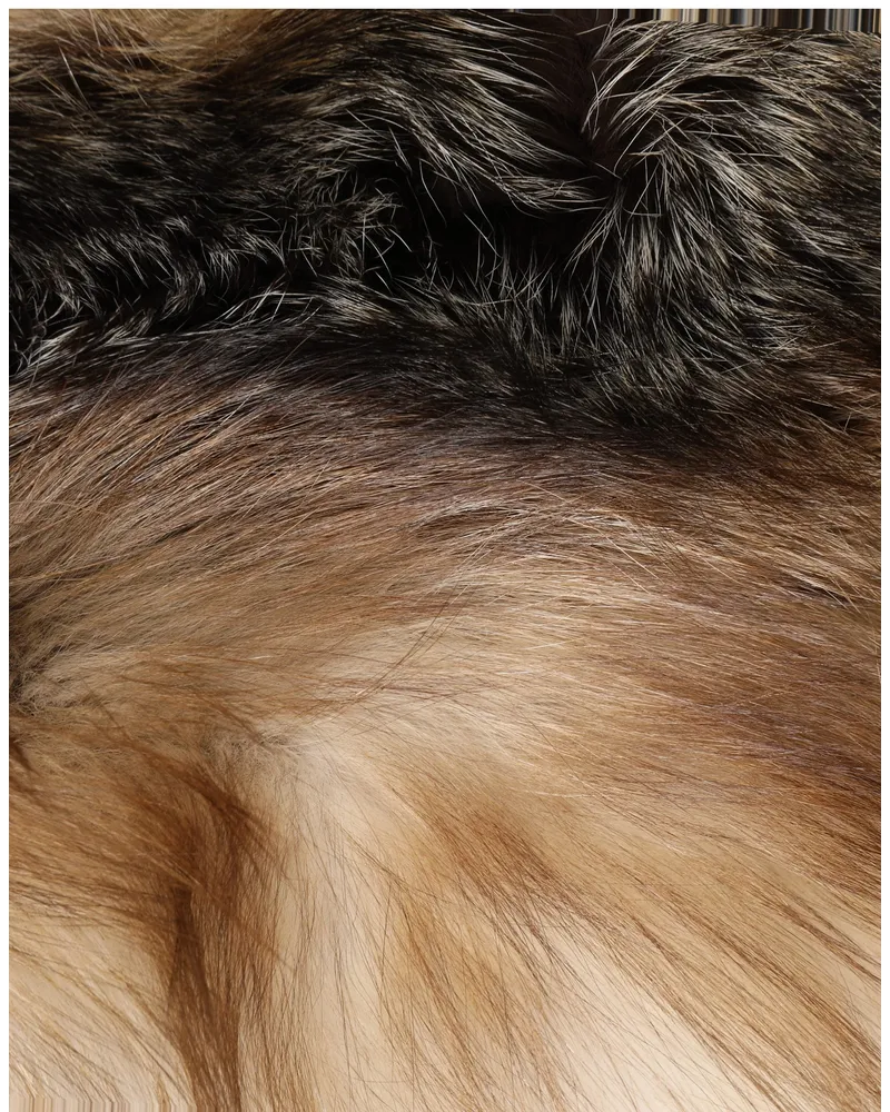 Dolce & Gabbana Women's Brown Frost Fox Fur Neck Warmer Winter Scarf Brown