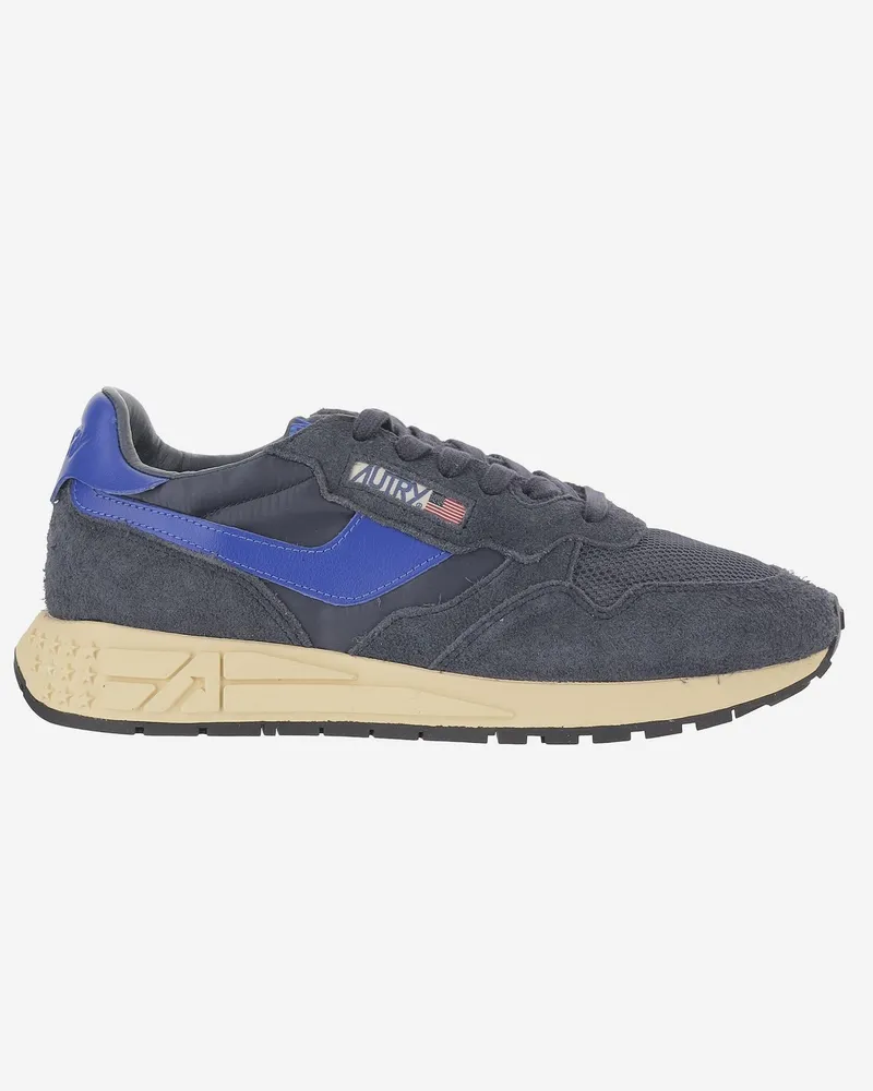 AUTRY Men's Sneakers Reelwind Low Navy Leather Trainers Navy