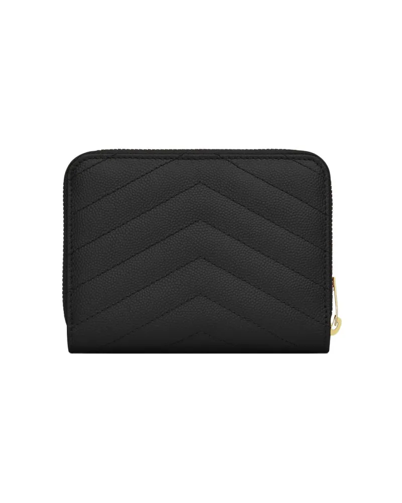 Saint Laurent Cassandre Wallet — Black Black