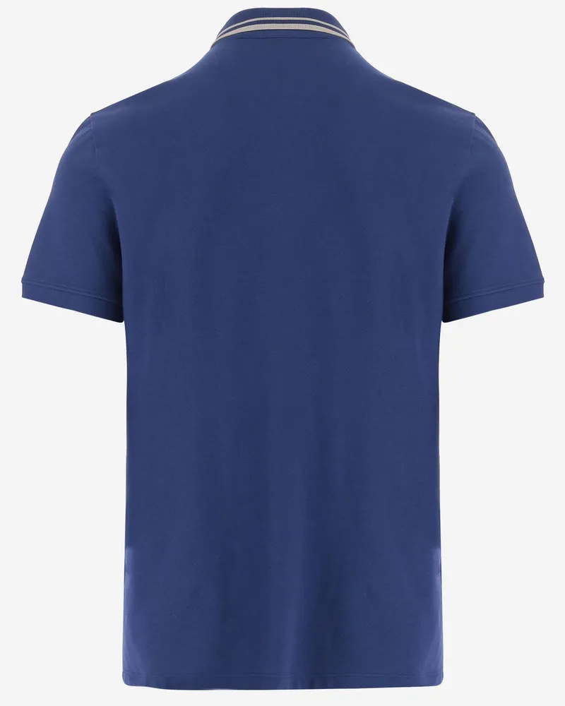 Valentino Garavani Men's Cotton Polo Shirt With Logo Navy T-shirts And Polos Navy