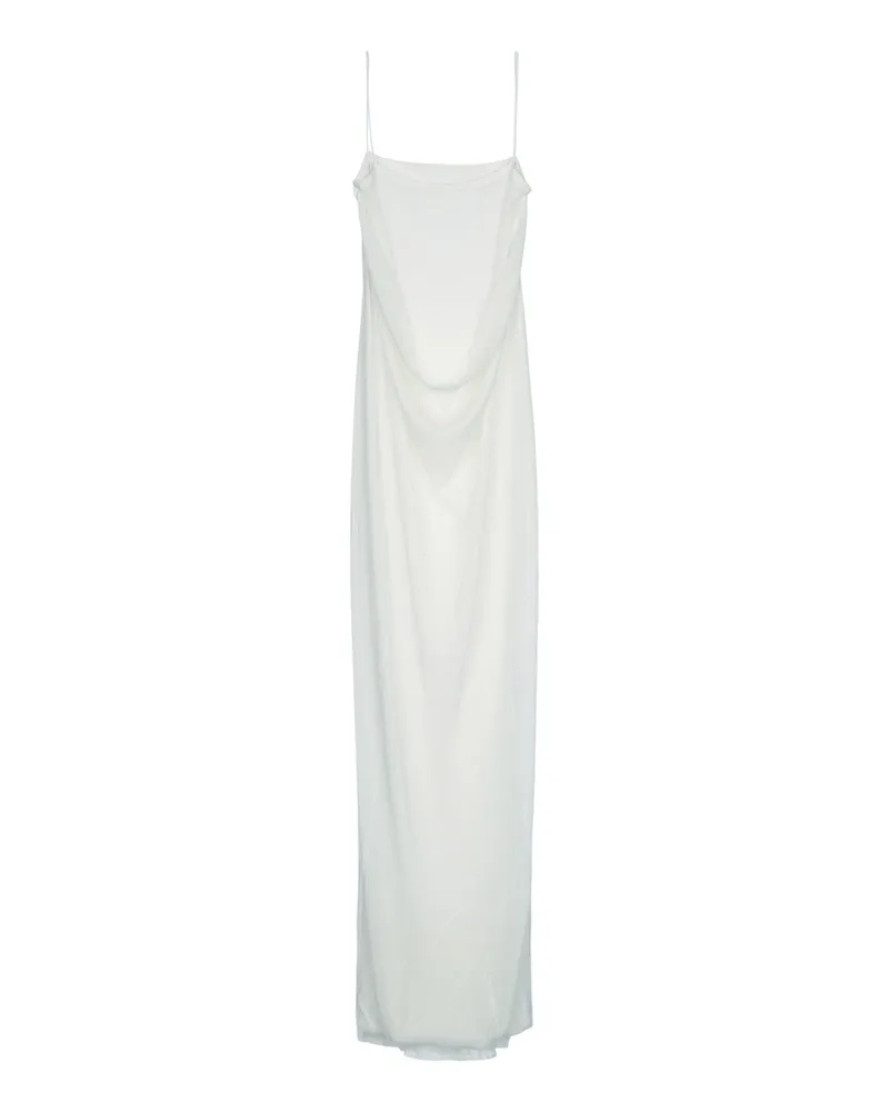 Jacquemus Women's La Robe Maille Plumetis Dress White Principal Viscose White
