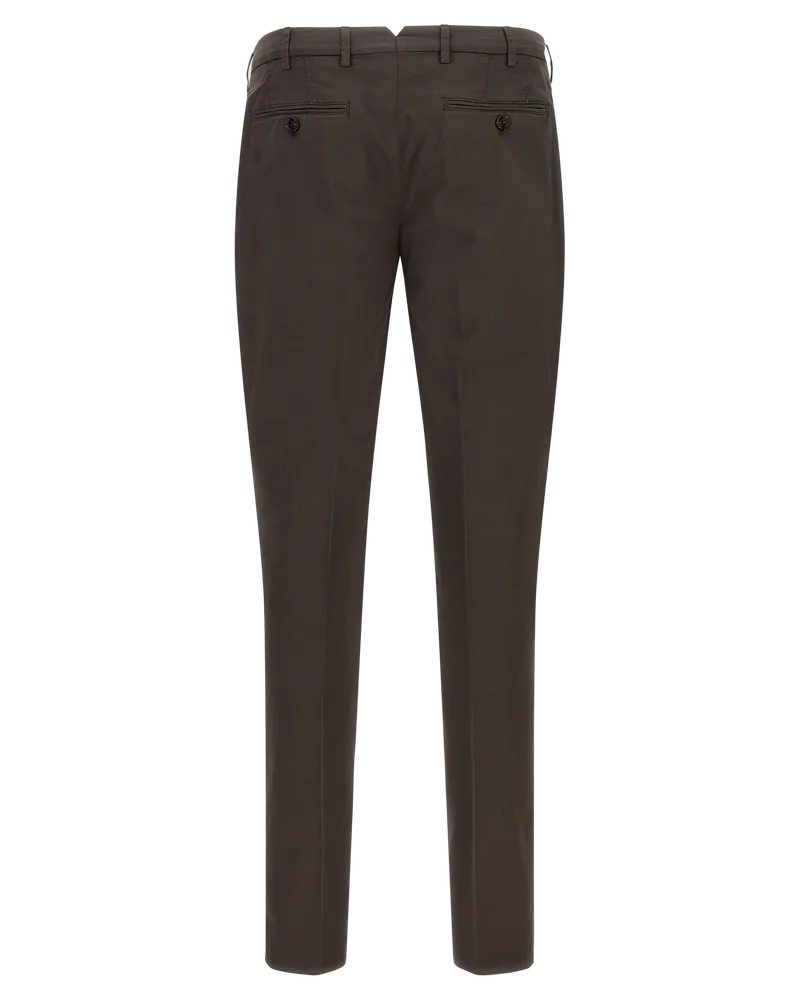 Brunello Cucinelli Cotton Gabardine Trousers — Brown Brown