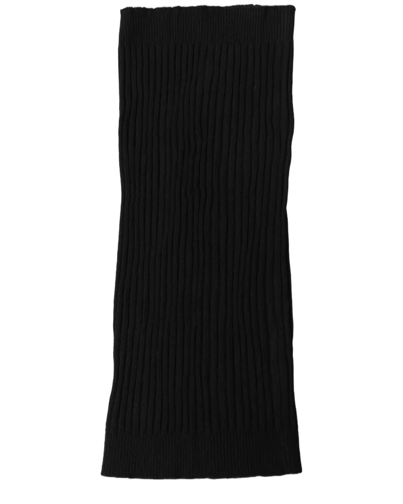 Dolce & Gabbana Ribbed Cashmere Scarf — Black Black
