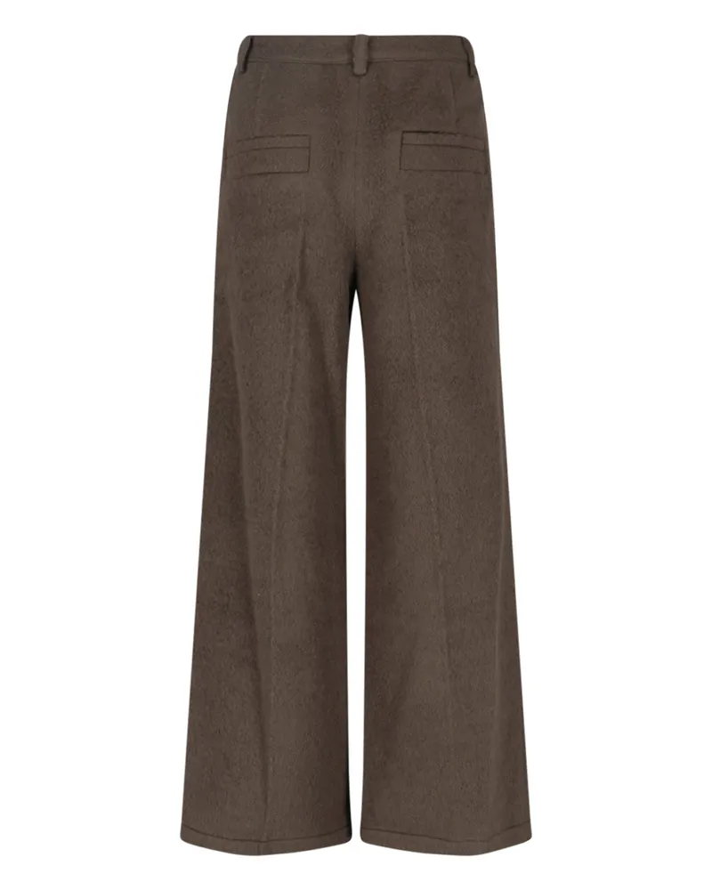 LOW CLASSIC Women Trousers Violet 71.wool Brown