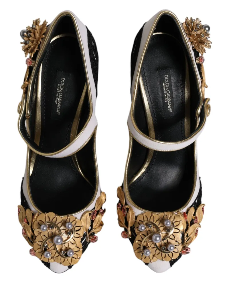 Dolce & Gabbana Women's Multicolor Embellished Heels Pumps Shoes Multicolor