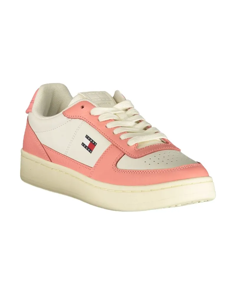 Tommy Hilfiger Colour-Block Leather and Polyurethane Sneaker — White White
