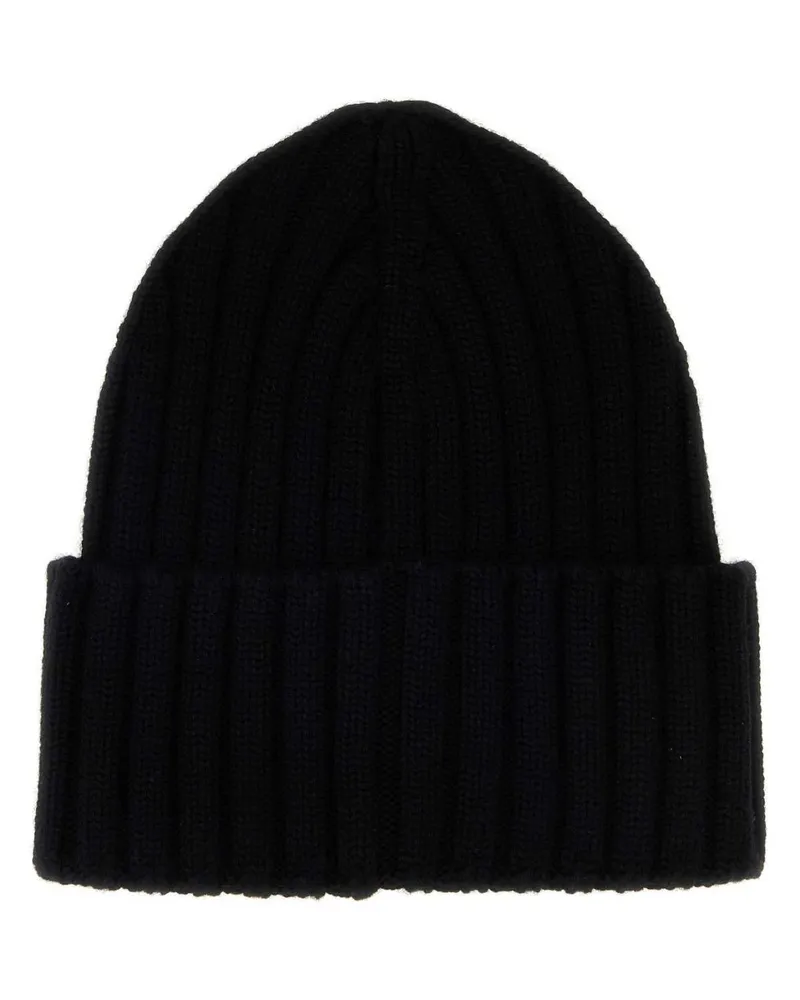 Moncler Women's Black Wool Beanie Hat 999 Exterior: Virgin Cappelli E Fasce Per Capelli Black