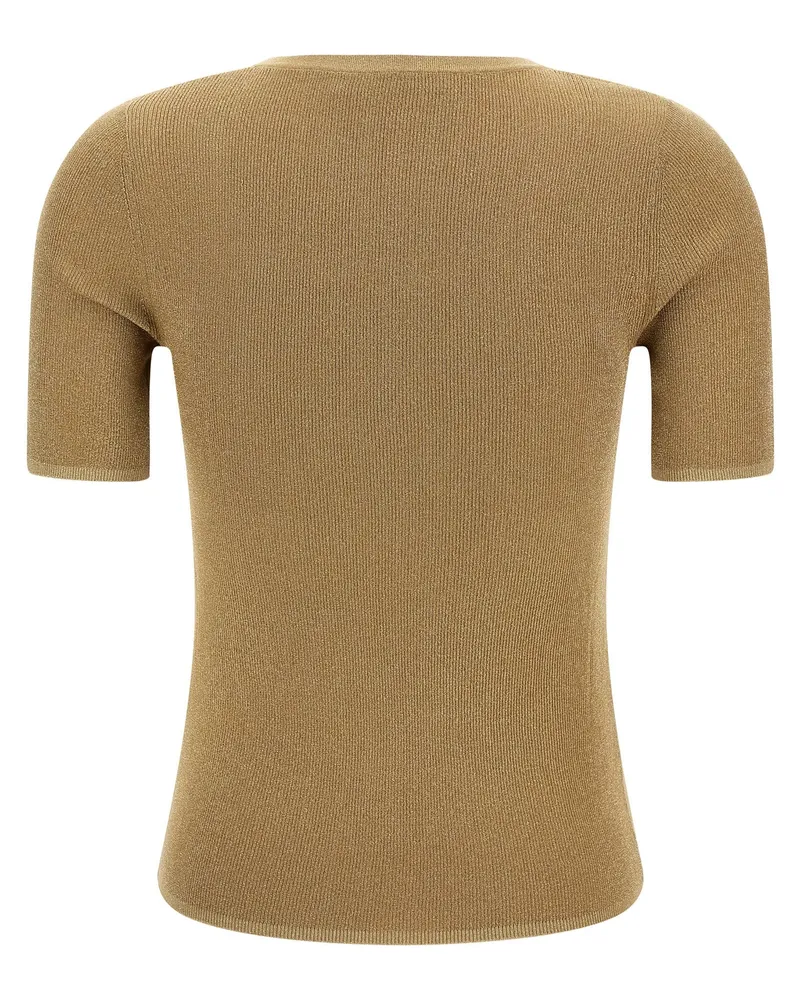 Max Mara Women Gold Polyamide T-Shirt Gold