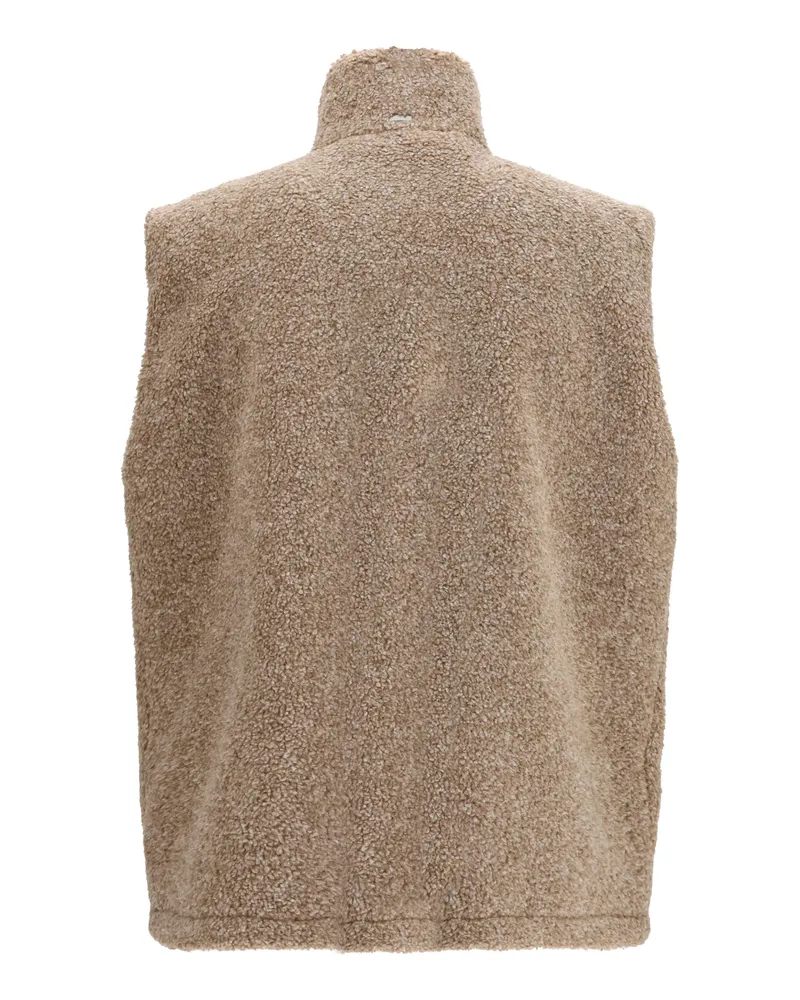 Herno Men's Sleeveless Vest Tortora Chiaro Polyester Blazers E Vests Beige