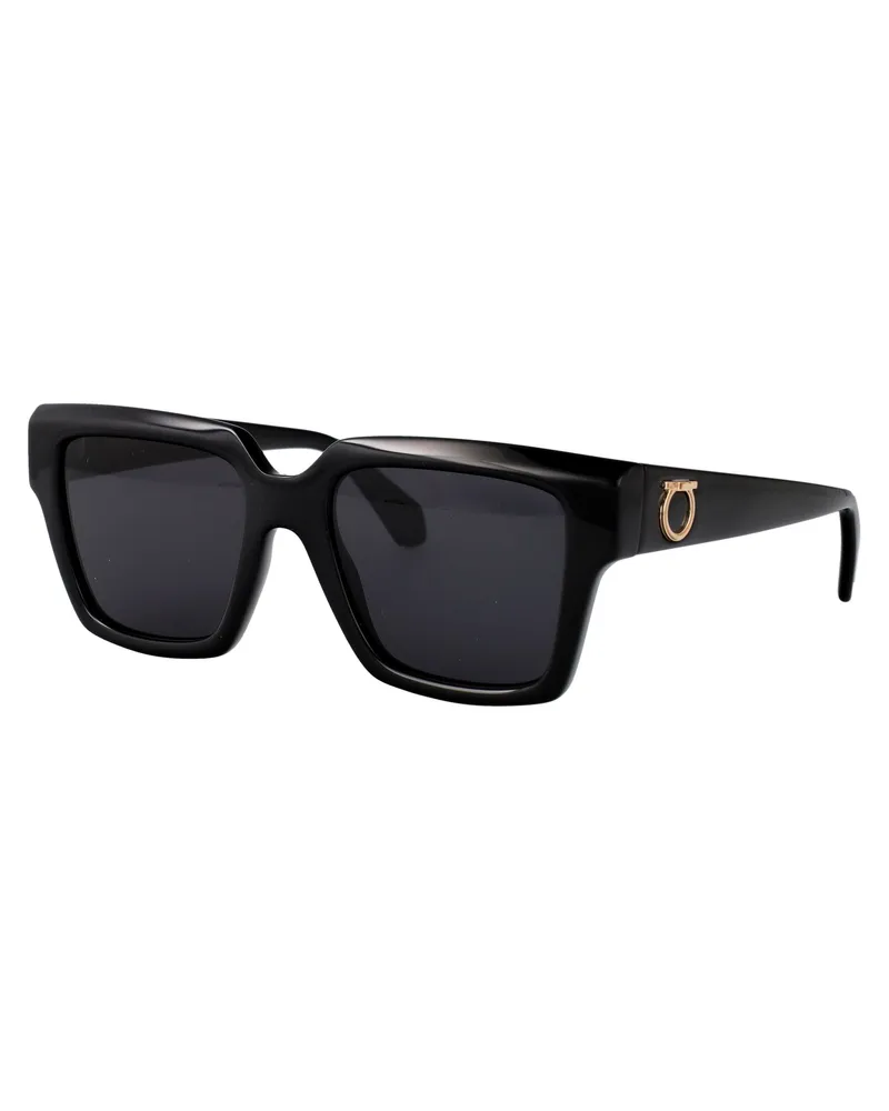Ferragamo SF2014S Black Acetate Sunglasses — Black Black