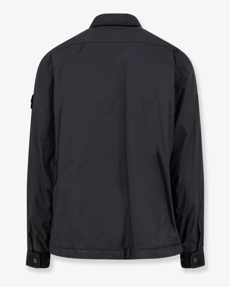 Stone Island Men's Jacket Crinkle Reps Black Recycled Nylon Polyamide Black