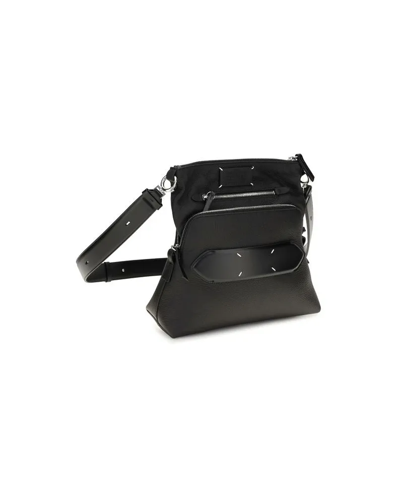 Maison Margiela Women's Black Lamb Ovis Aries Shoulder Bag Black