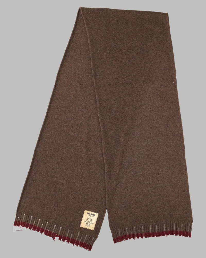 Uma Wang Cashmere Scarf — Brown Brown