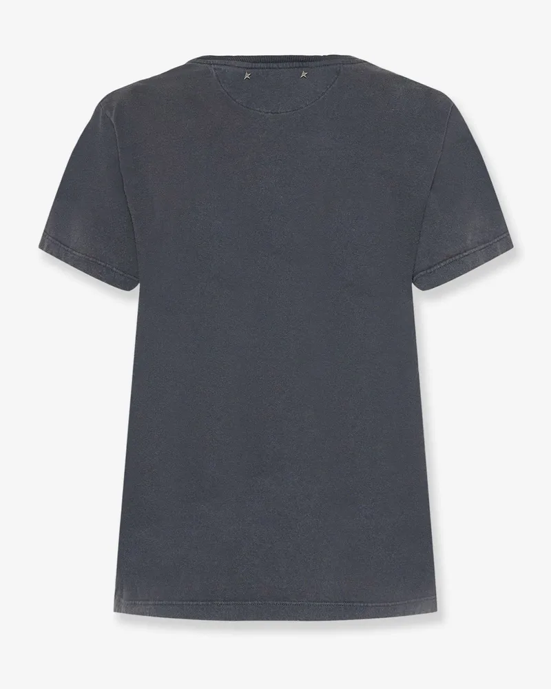 Golden Goose Women's T-Shirt Distressed Grey Cotton T-Shirts & Jerseys Gray