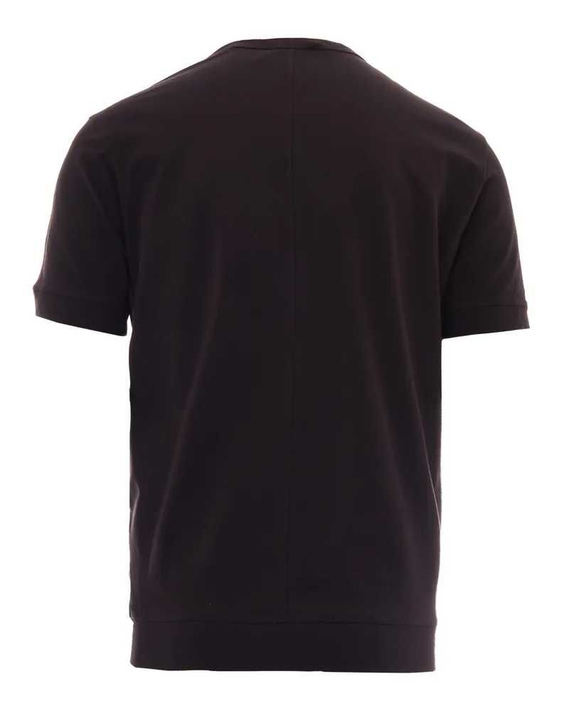 Paolo Pecora Milano Men's T-Shirt Basic Brown Cotton T-Shirts And Polos Brown