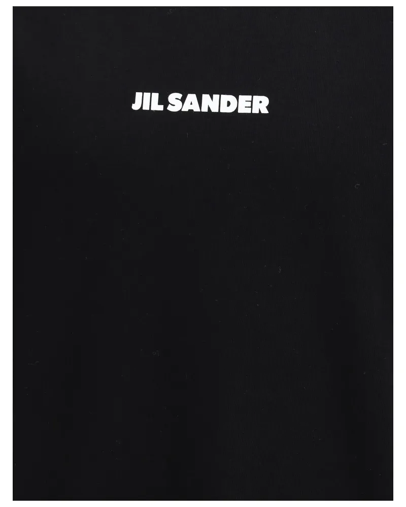 Jil Sander Logo-Printed Crew-Neck T-Shirt — Black Black