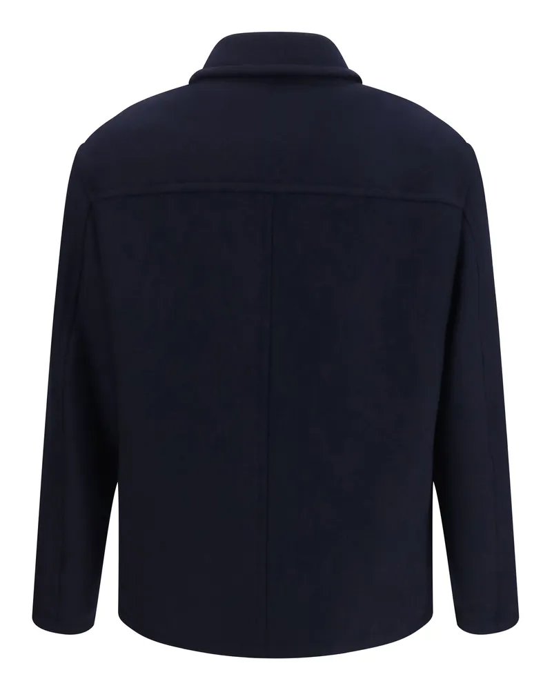 Brooksfield Men's Wool Work Jacket Navy Knitwear 
