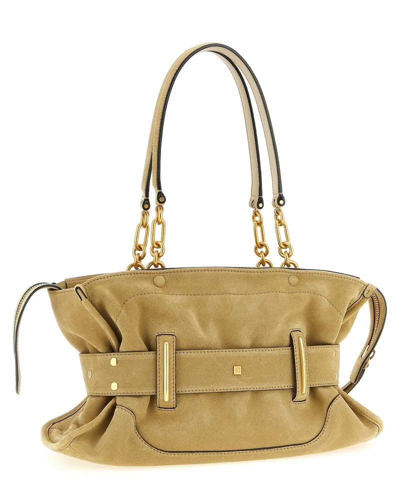 Balmain Anthem Shoulder Bag — Beige Beige
