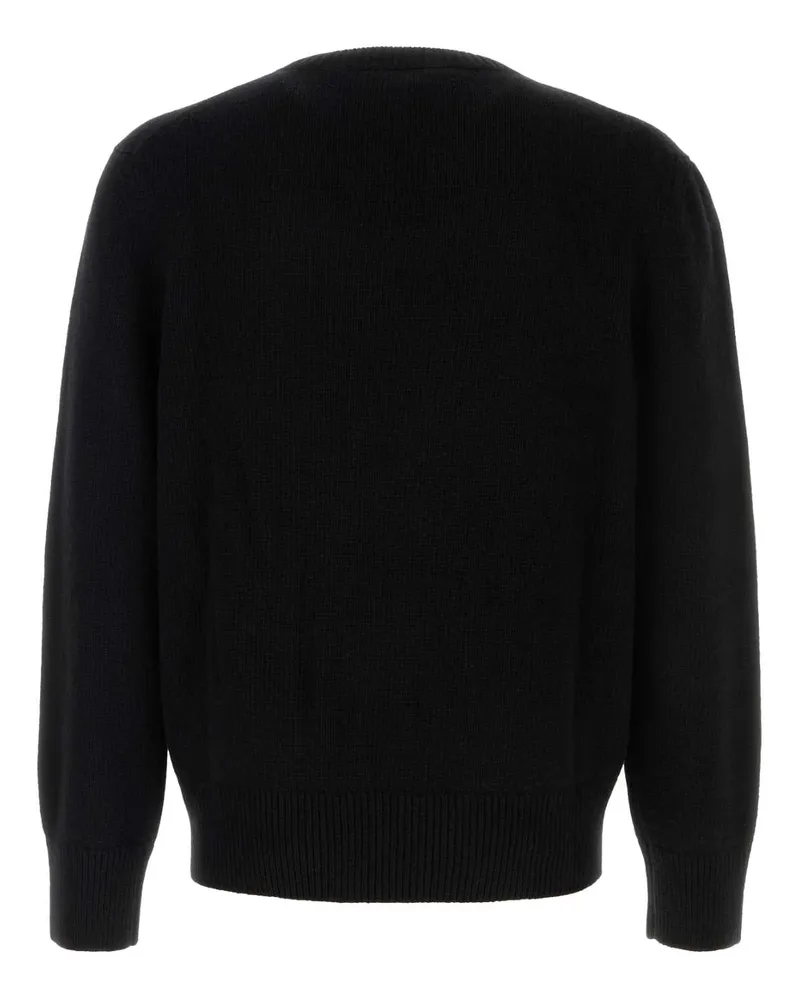 Burberry Men's Black Wool Blend Sweater Cashmere Maglieria Black