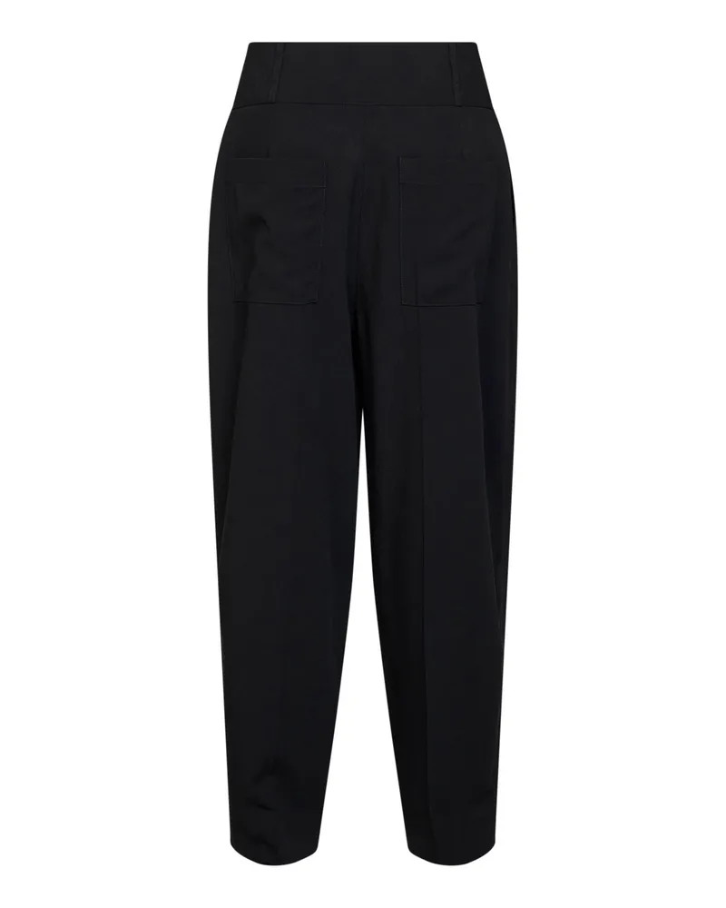 Totême Women's Trousers Balloon Black Viscose-Wool Black