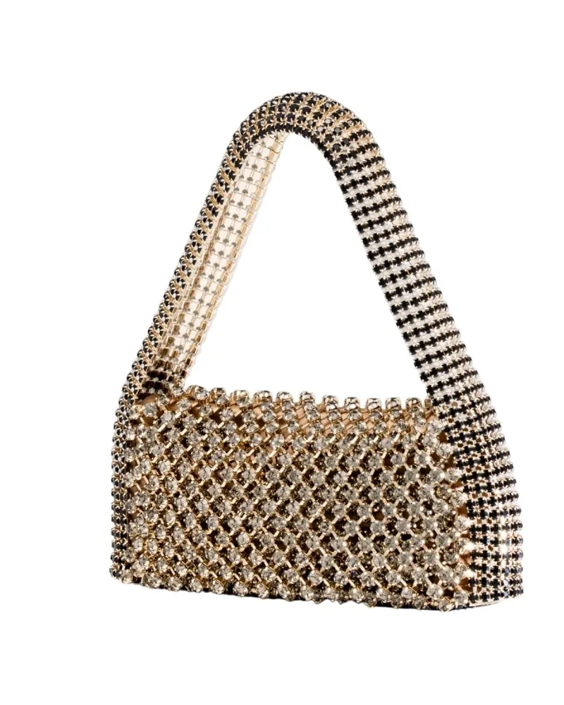 Benedetta Bruzziches Women's Shoulder Bag Rachele La Grande Gold Brass; Crystals Gold