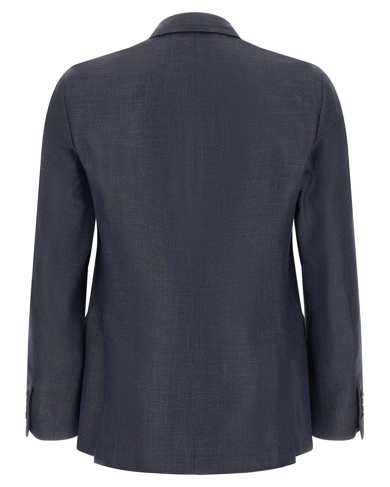 Pal Zileri Single-Breasted Tailored Blazer — Navy Navy