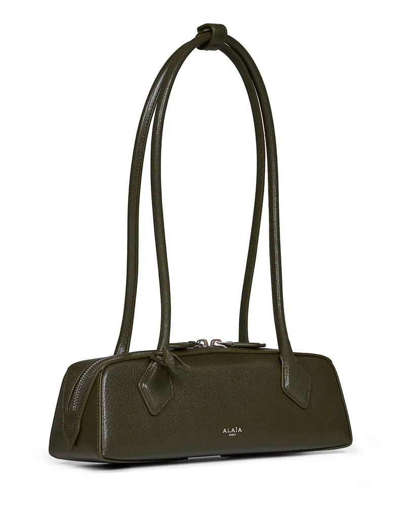 Alaïa Women's Small Shoulder Bag Le Teckel Green Goatskin Leather Green