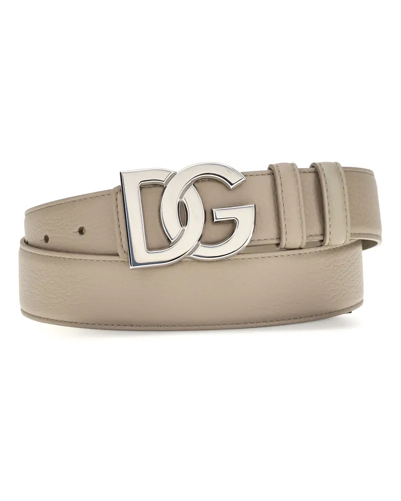 Dolce & Gabbana Men's Belt Calfskin Taupe Calf Leather Taupe