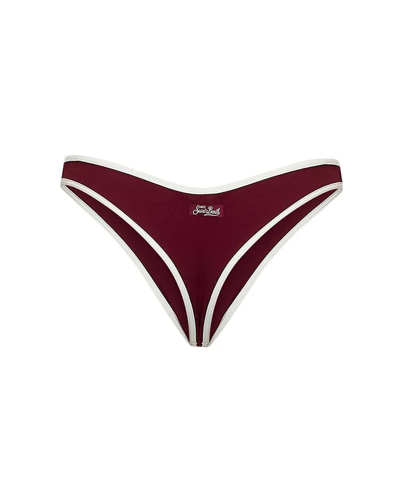 MC2 Saint Barth Women's Bikini Bottom Naomi Burgundy Polyamide Swimwear Sea Clothing Burgundy