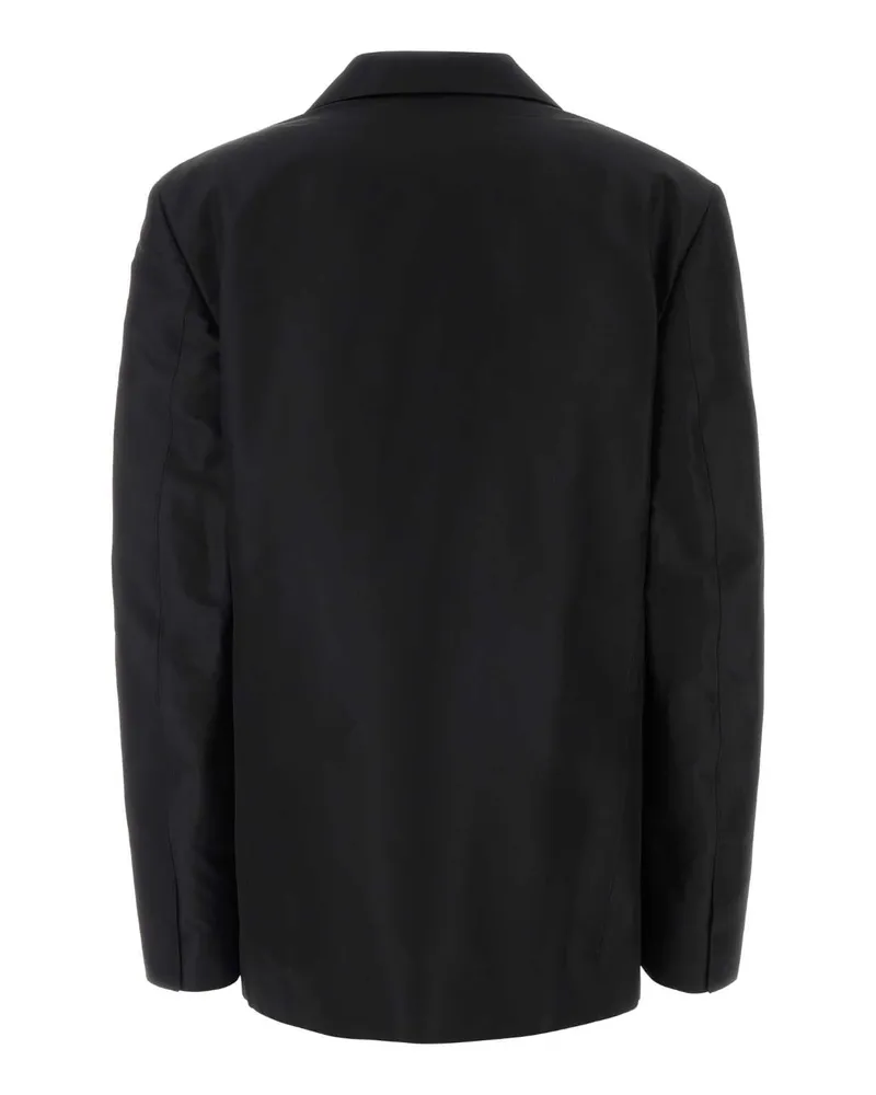 Gucci Women's Black Faille Blazer Silk Giacche E Gilet Jacket Black