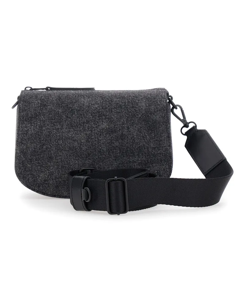 Diesel Men's Crossbody Bag 1dr Black Cotton Shoulder Black
