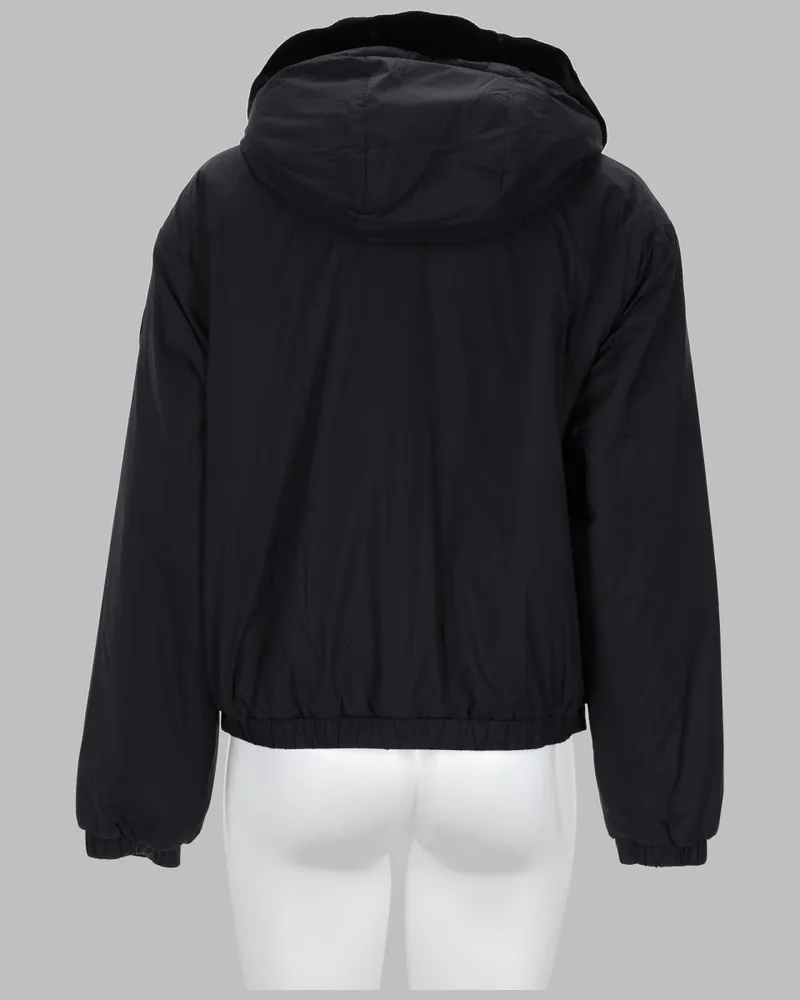 Moose Knuckles Reversible Recycled Faux Fur Jacket — Black Black