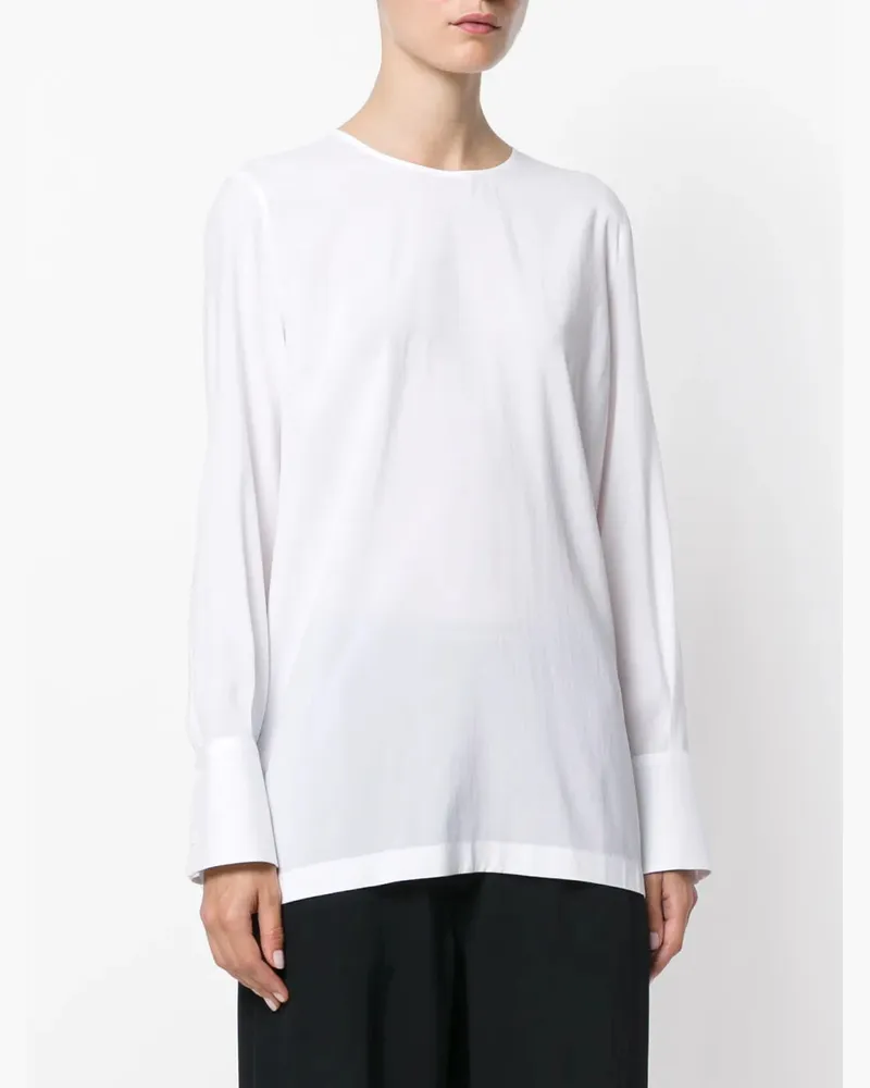Brunello Cucinelli Women's Wide Cuff Blouse Aw17 W White