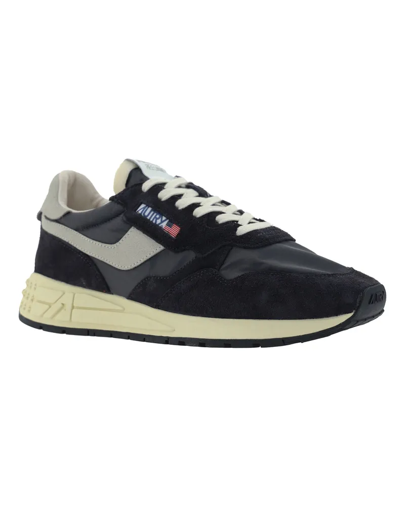 AUTRY Men's Reelwind Low Sneakers Wht-Blk Wht/blk Black