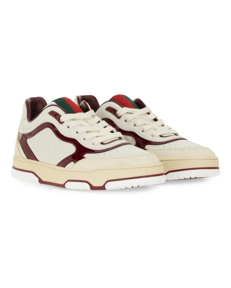 Gucci Re-Web Calf Leather Sneaker — White White