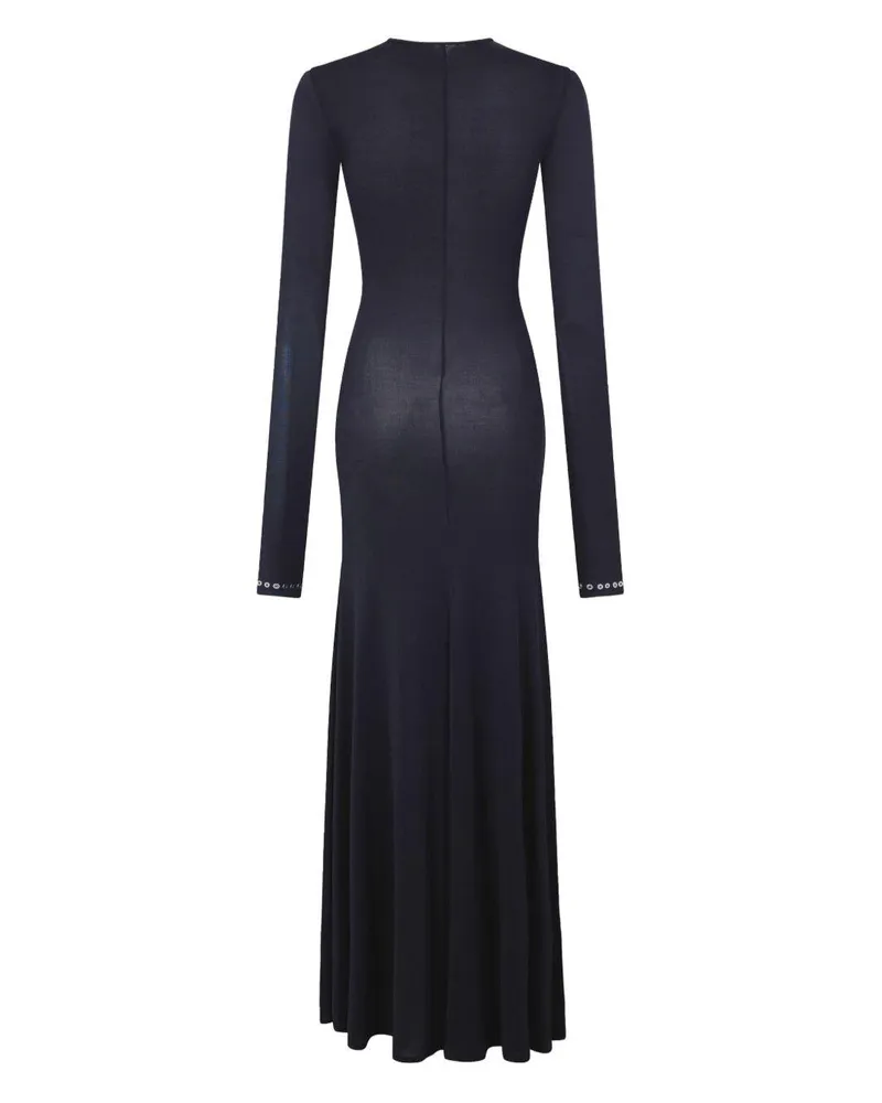 Paco Rabanne Women's Long Dress Black Viscose Black
