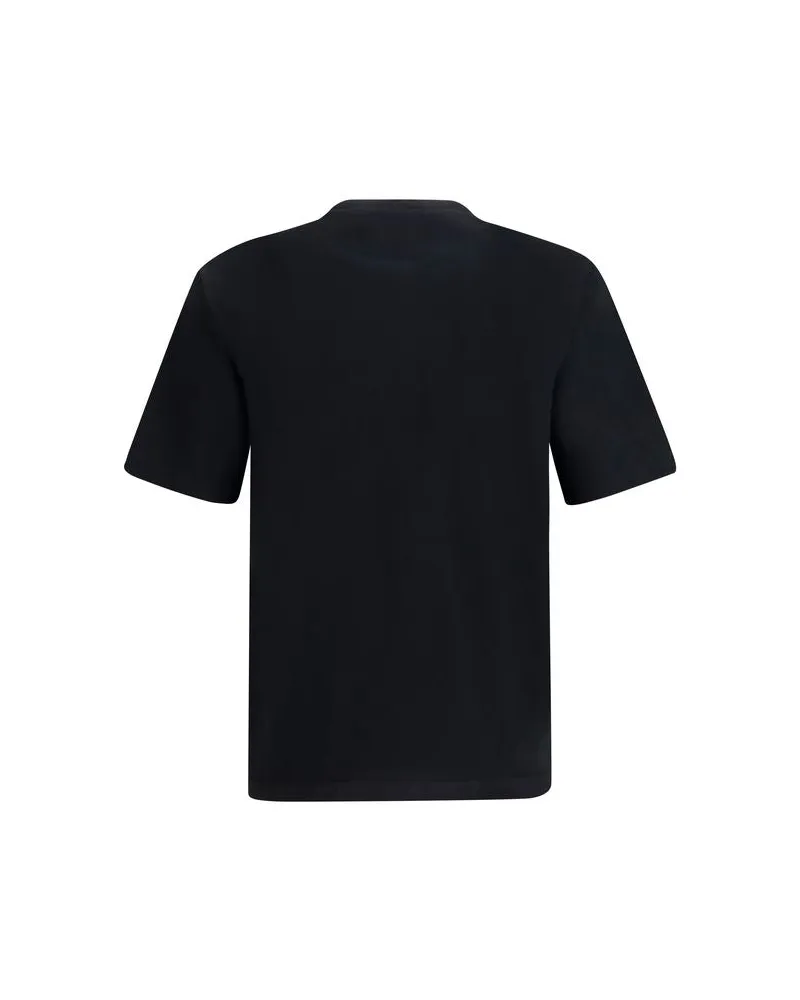 Prada Men Black Cotton T-Shirt Black