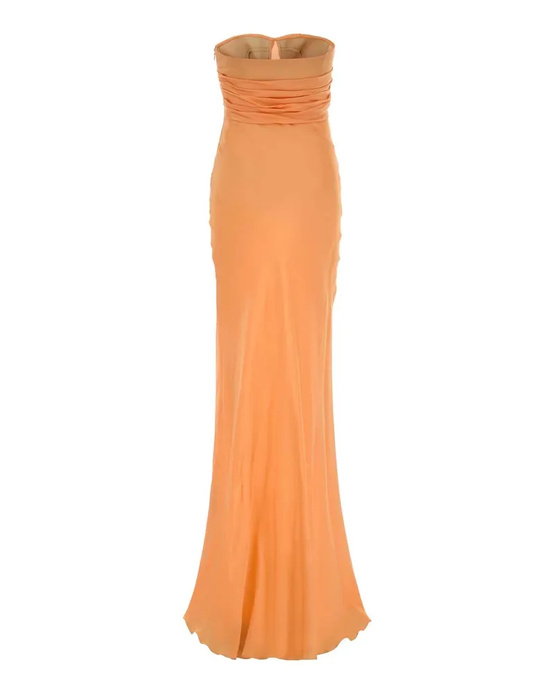 Ermanno Scervino Women's Orange Silk Long Dress 41139 Exterior: Abiti Orange
