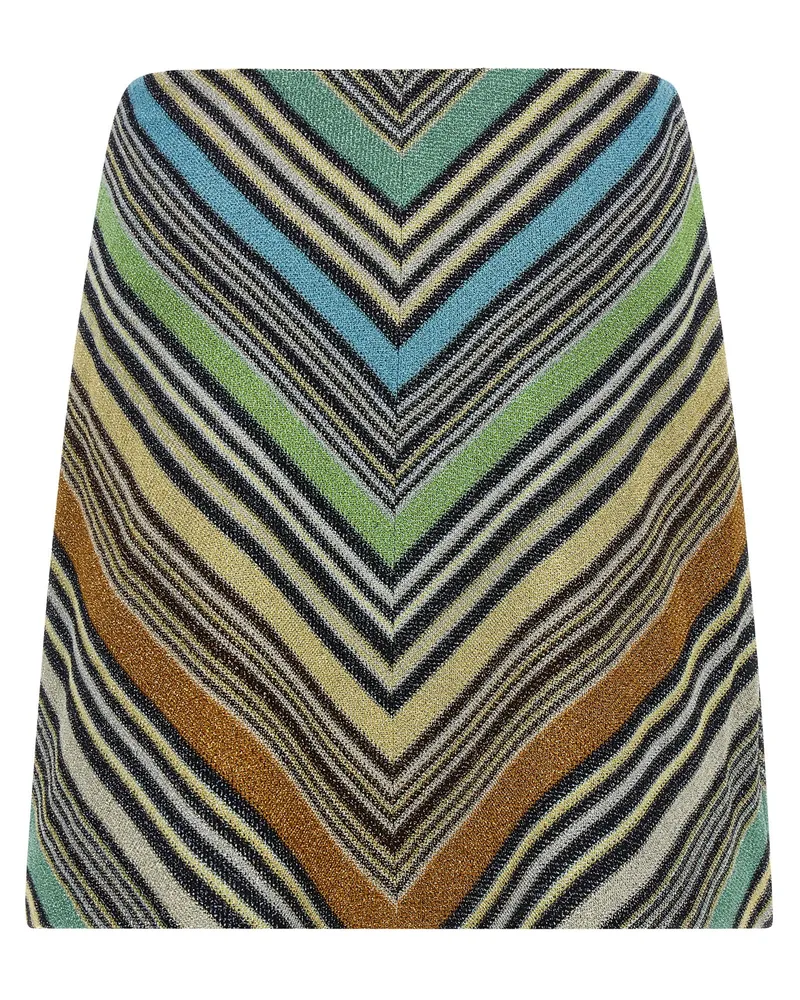 Missoni Geometric Jacquard Viscose Skirt — Multicolor Multicolor