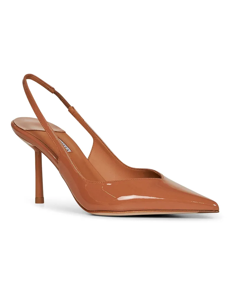 Le Silla Women's Slingback Pumps Vivienne Cuba Brown Vinyl Polyurethane Sandal Brown
