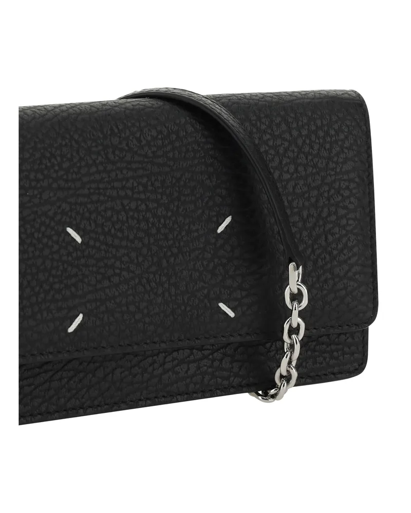 Maison Margiela Women's Wallet Black Calf Leather & Purses Black