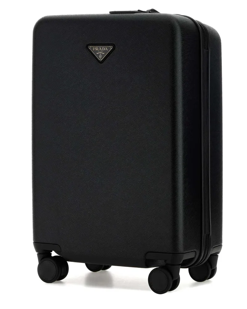 Prada Men's Black Polycarbonate Trolley Nero Exterior: Borse A Mano Black