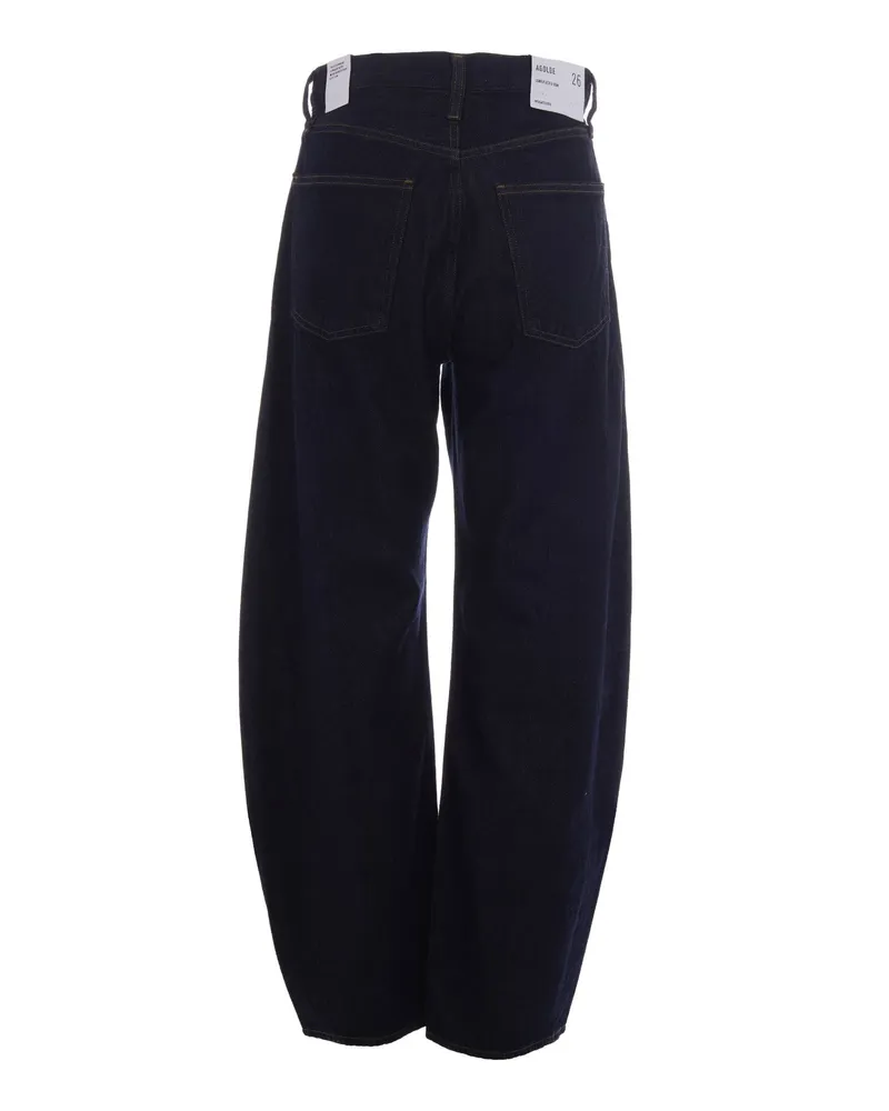 AGOLDE Women's Jeans Luna Pieced Denim Blue Regenerative Cotton Black