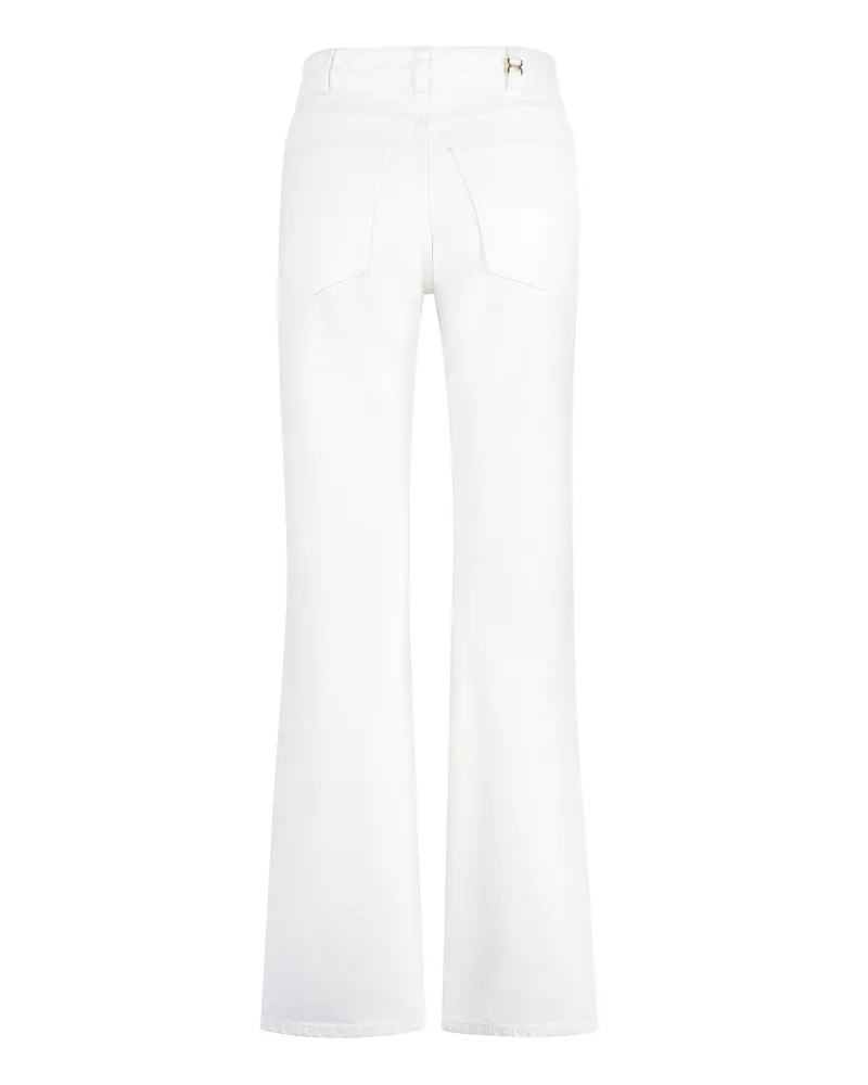 Chloé Women's High-Rise Boyfriend Jeans White Cotton White