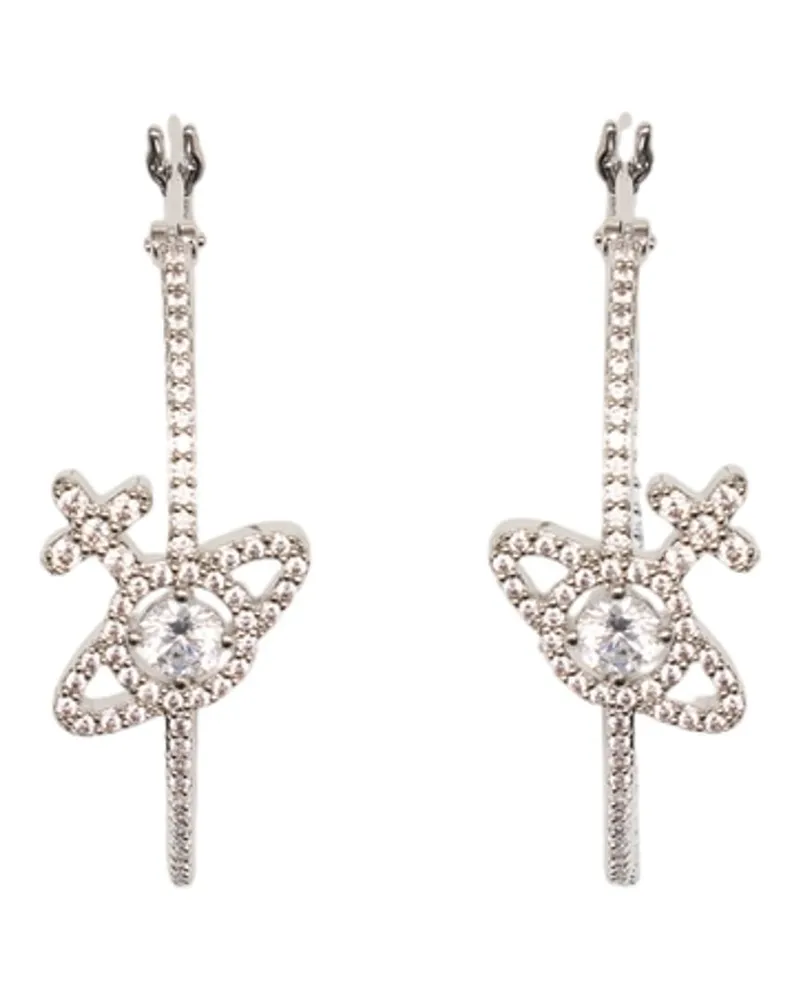 Vivienne Westwood Women's Olympia Cz Earrings Metal Silver Jewelry-Watches Silver