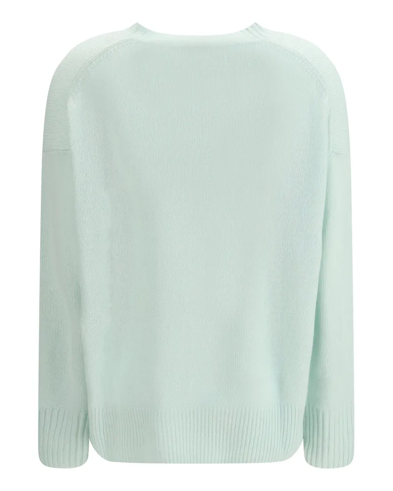 ALLUDE Women's Round-Neck Cashmere Jumper Light Blue (capra Hircus) Sweater Blue